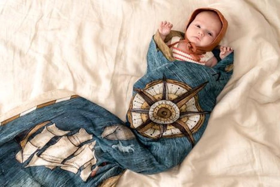 Sleep Pop Ya Tot | Pop Ya Tot - The Treasure Map - 100% Organic Cotton Swaddle