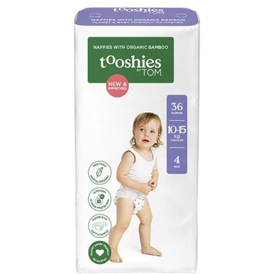 Care Unique Health Products | Tooshies By Tom - Eco Nappies Toddler - Pack Of 36