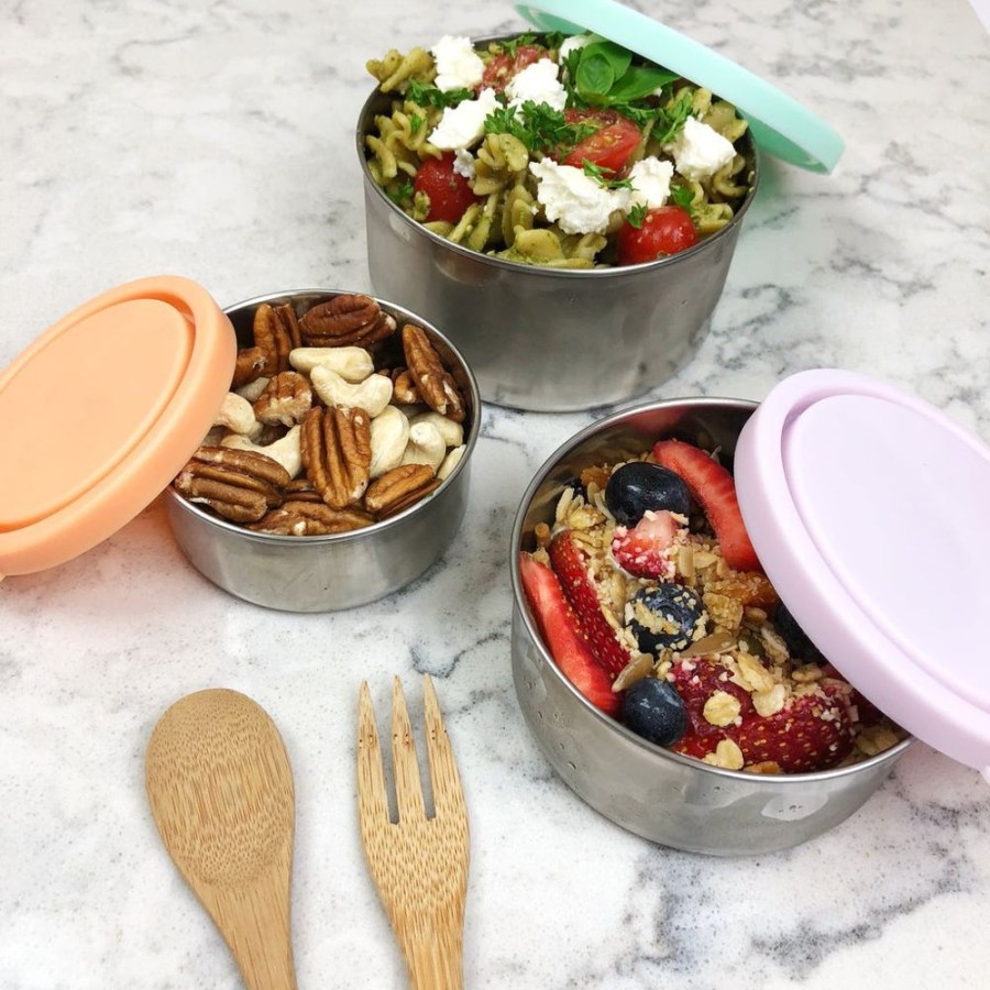 Feed Unique Health Products | Ever Eco - Stainless Steel Round Nesting Containers - Spring Pastels