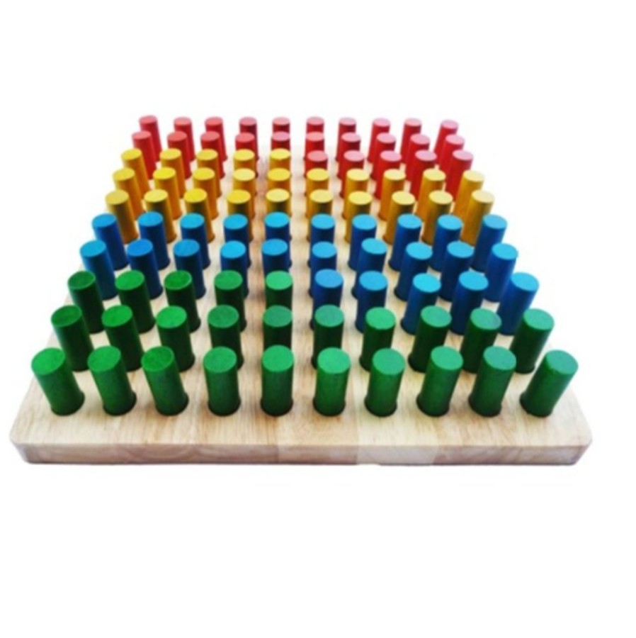 Toys QTOYS | Qtoys - Natural Wooden Peg Board