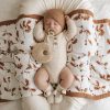 Sleep Pop Ya Tot | Pop Ya Tot - Acorn And Oak 100% Organic Cotton - Reversible Cot Quilt