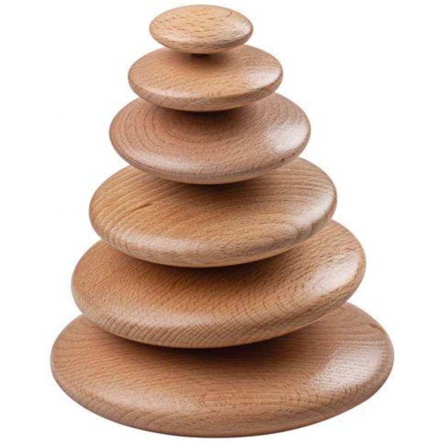 Toys Artiwood | Bigjigs Toys - Wooden Stacking Natural Pebbles