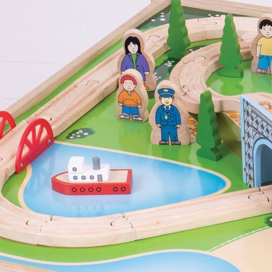 Toys Artiwood | Bigjigs Toys - City Train Set And Table