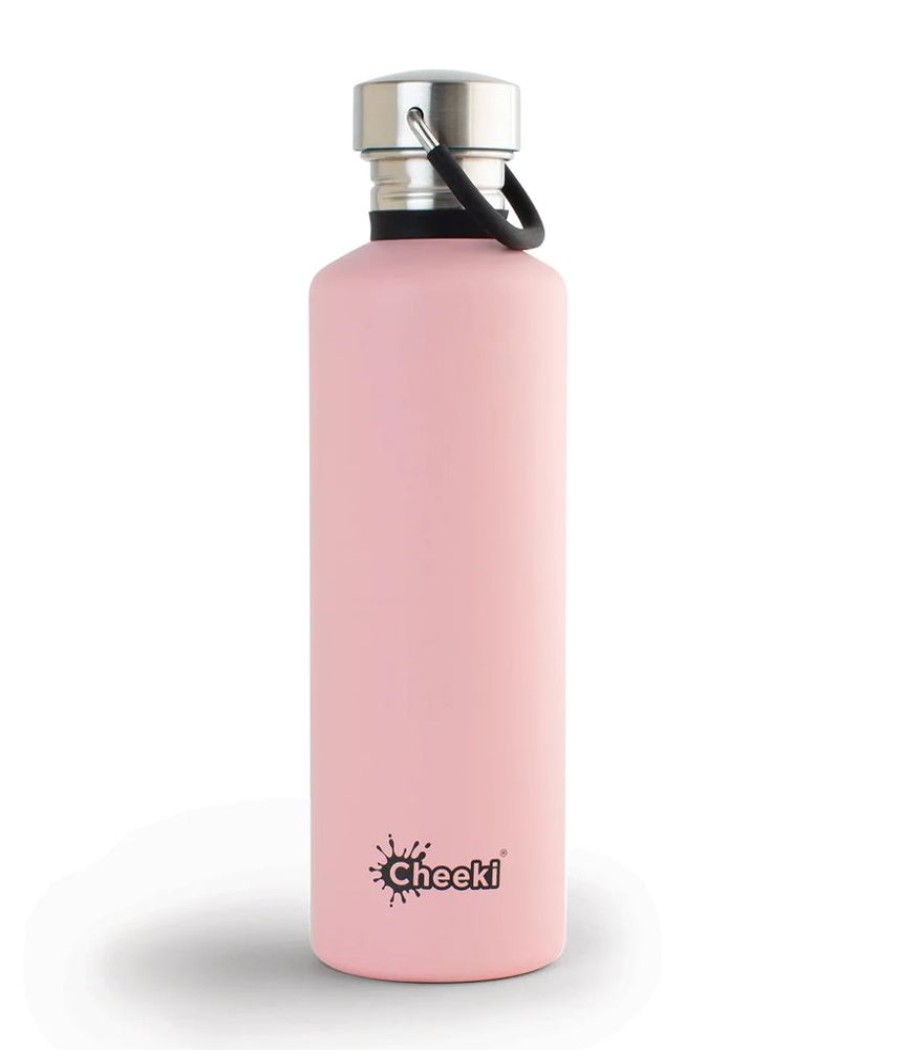 Feed Unique Health Products | Cheeki - Stainless Steel Bottle Pink 750Ml