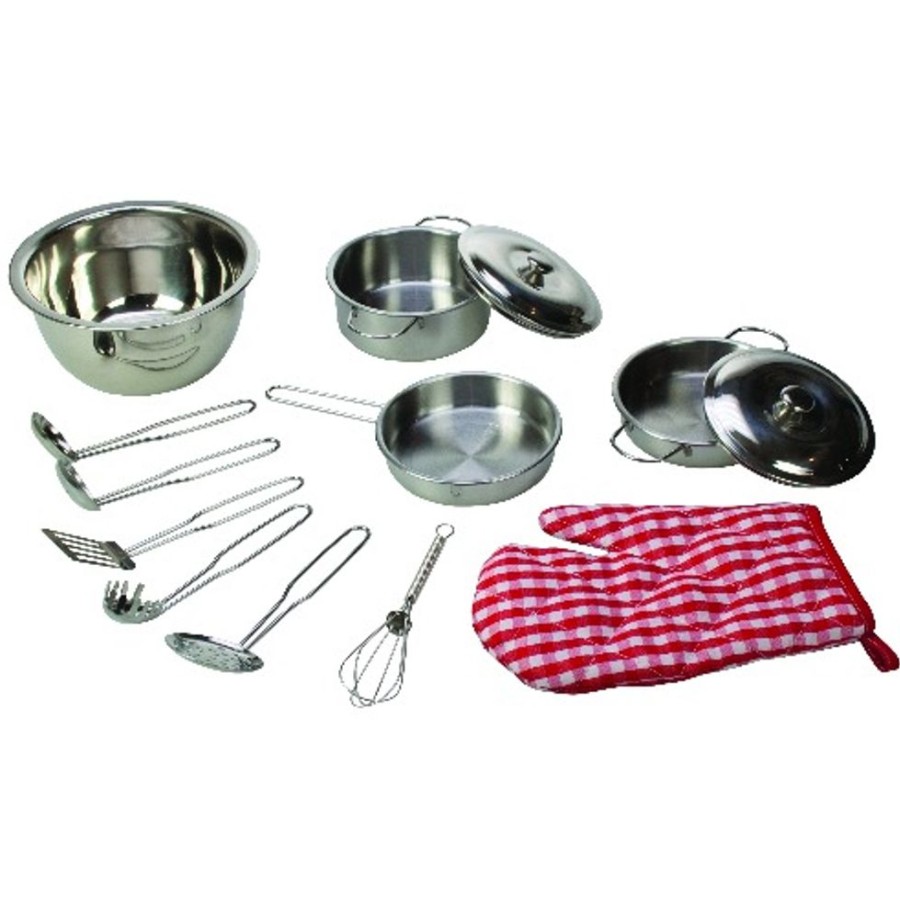 Toys Artiwood | Bigjigs - Stainless Steel Kitchenware Set