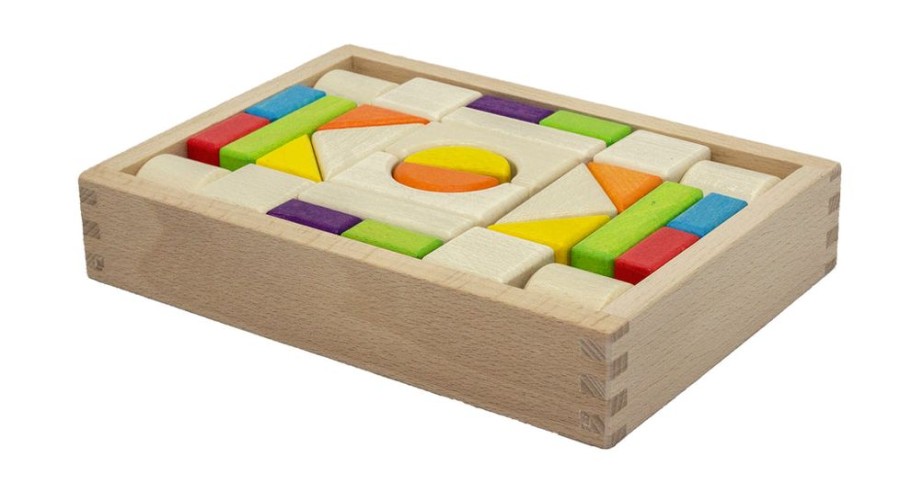 Toys Artiwood | Artiwood - Natural Wooden Blocks - 30Pcs