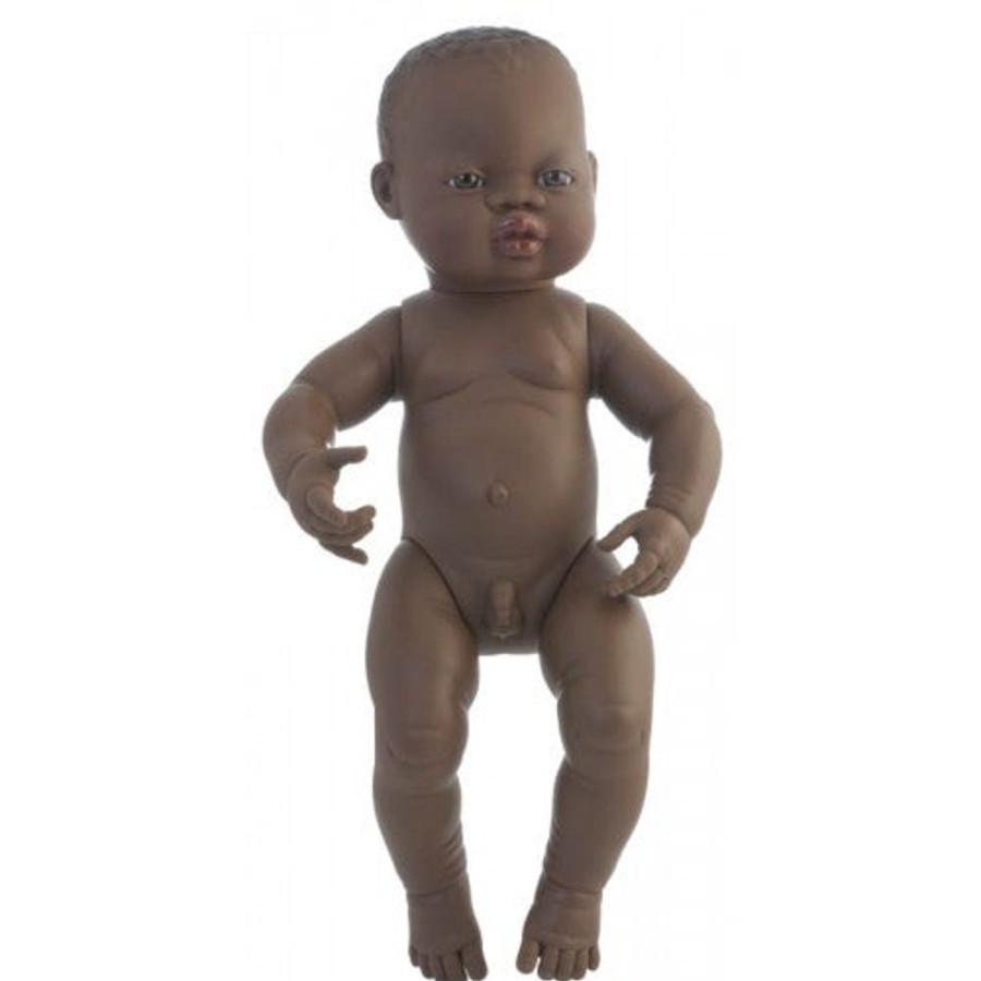 Toys Axis Toys | Miniland - Anatomically Correct Baby Doll - African Boy 40Cm (Undressed)