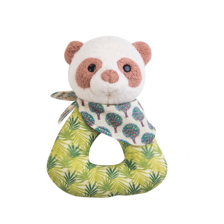 Toys Artiwood | Apple Park - Panda Patterned Soft Rattle