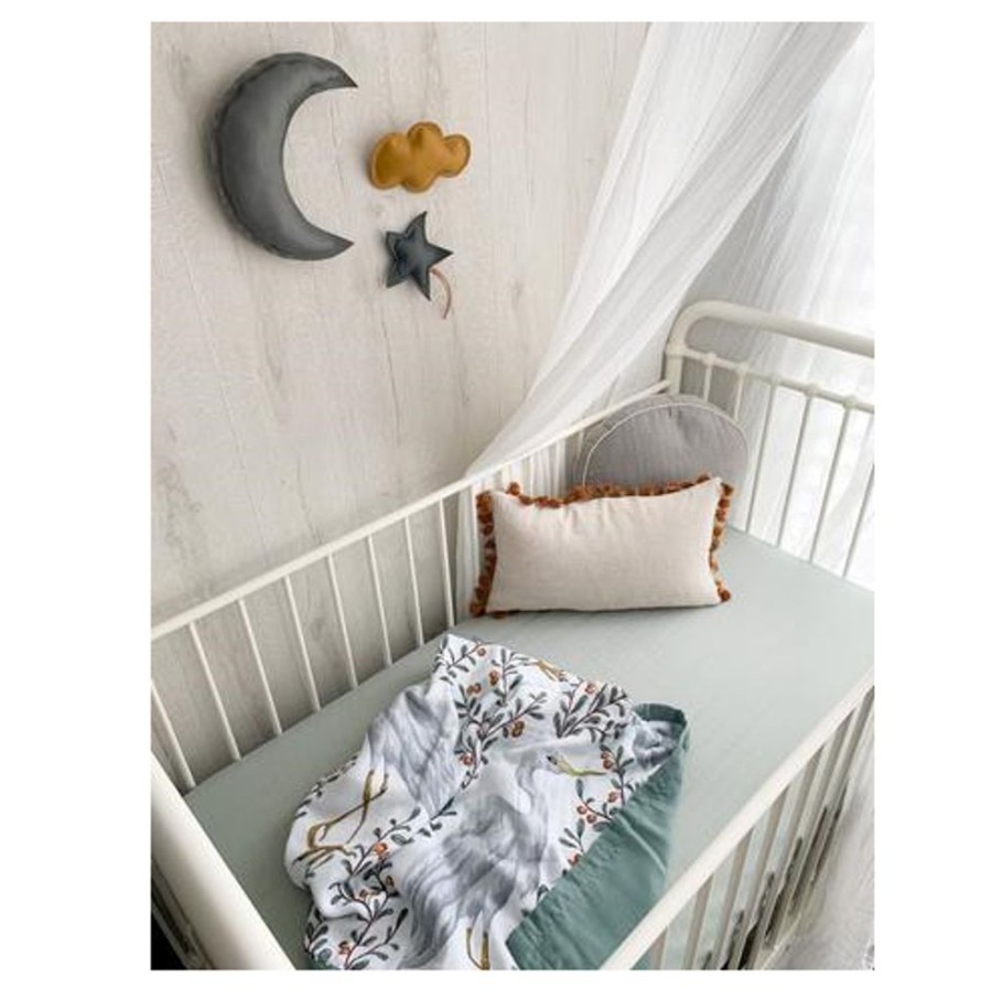 Sleep Pop Ya Tot | Pop Ya Tot - Kushiro Crane 100% Organic Cotton - Reversible Cot Quilt