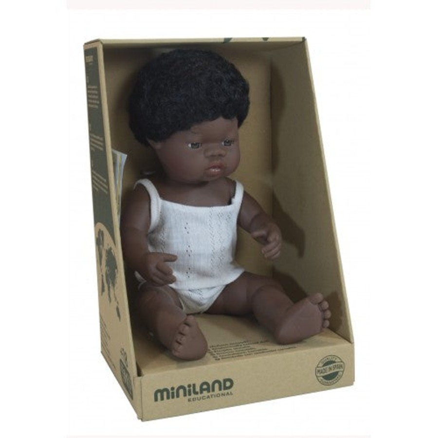 Toys Axis Toys | Miniland - Anatomically Correct Baby 38Cm - African Boy