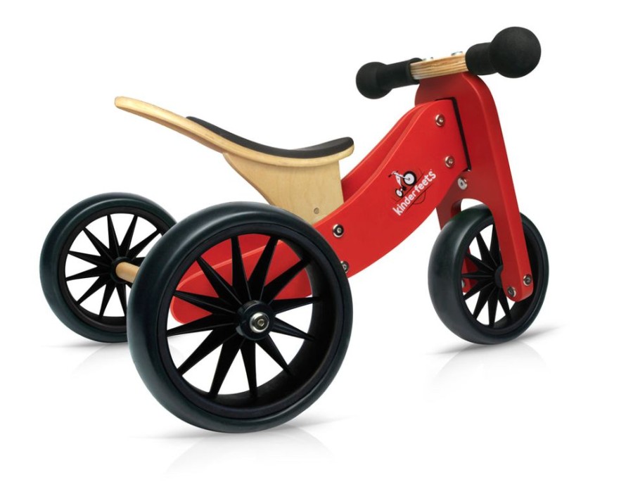 Toys Artiwood | Kinderfeets - Tiny Tot 2 In 1 Tricycle/Balance Bike - Red