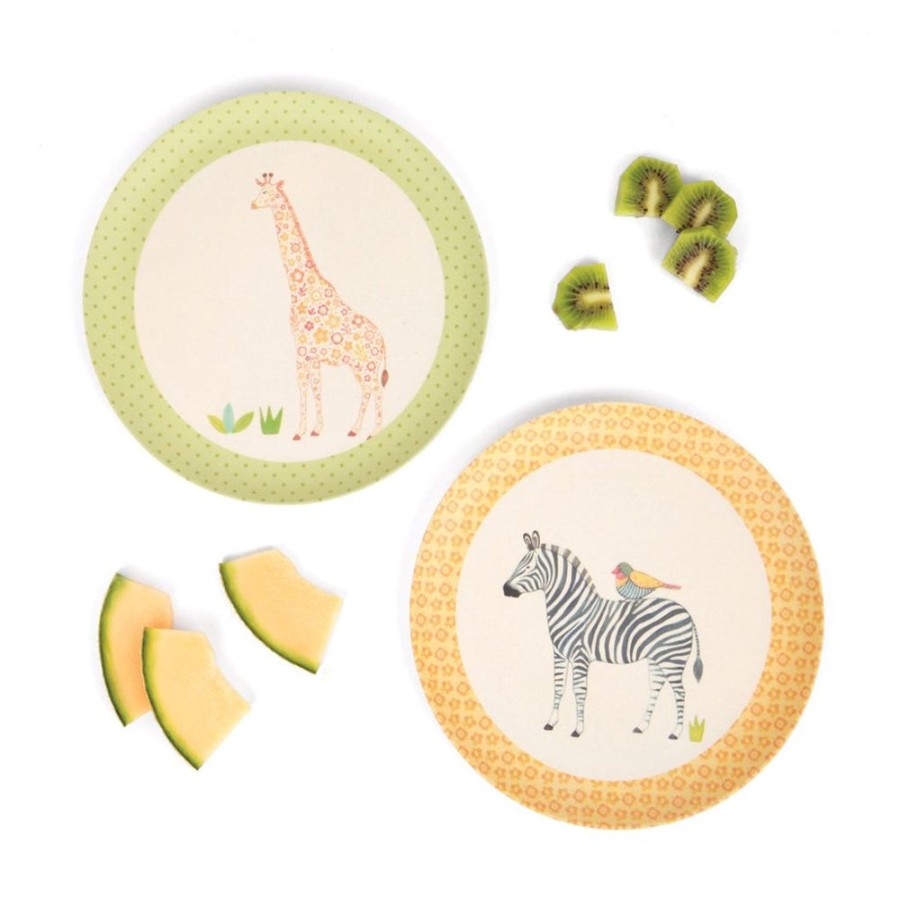 Feed Love Mae | Love Mae - Bamboo 4Pk Plates On Safari