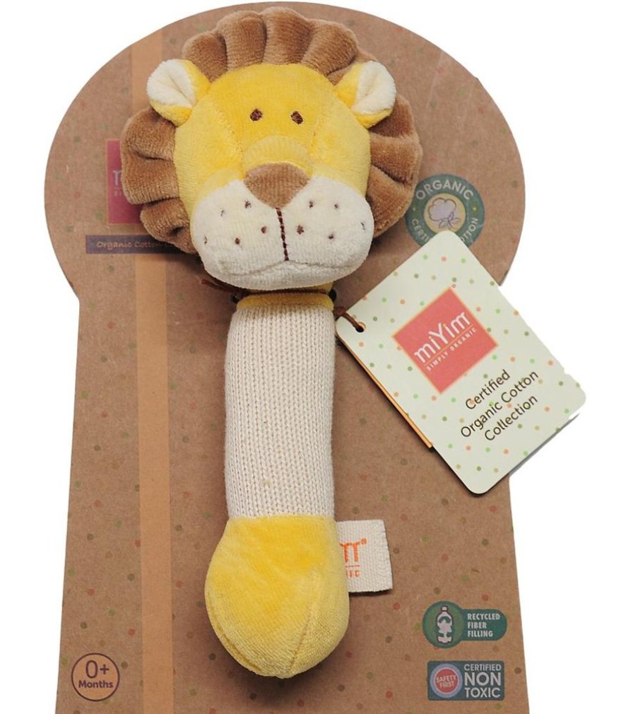 Toys The World of Good | Miyim - 100% Organic Cotton Stick Rattles - Lion