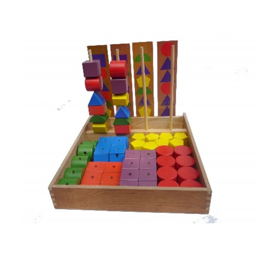 Toys QTOYS | Qtoys - Natural Wooden Sequencing Blocks