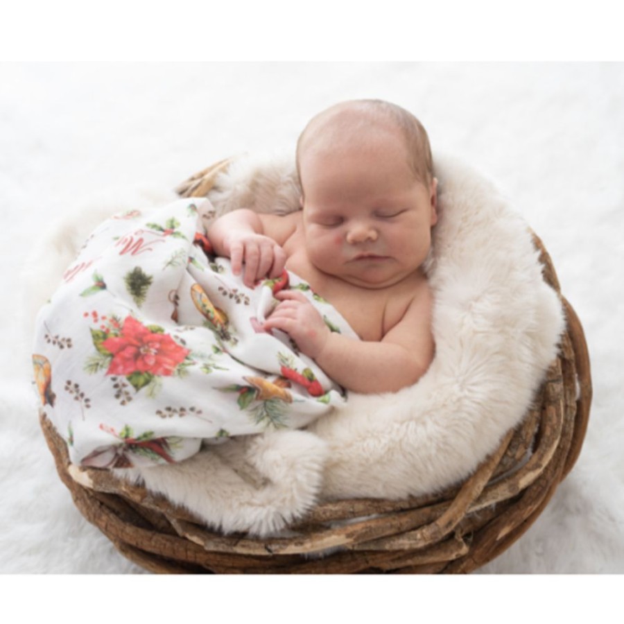 Sleep Kute Cuddles | Kute Cuddles - Christmas Joy - Luxe Bamboo Swaddle