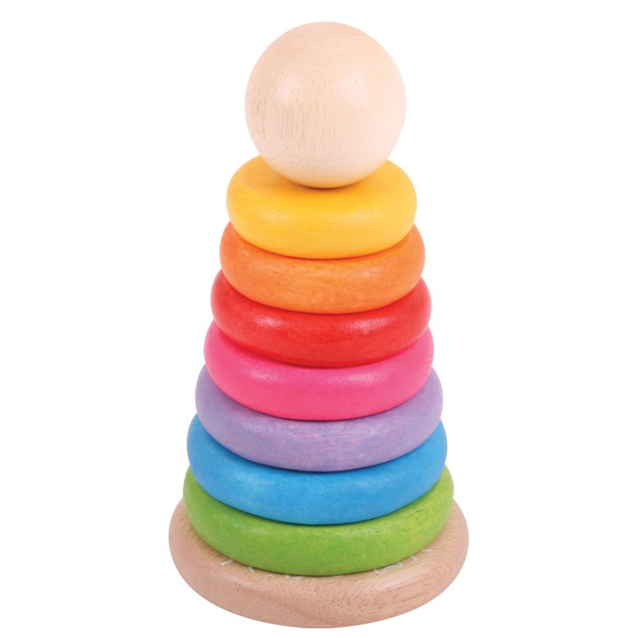 Toys Artiwood | Bigjigs Toys - First Rainbow Stacker