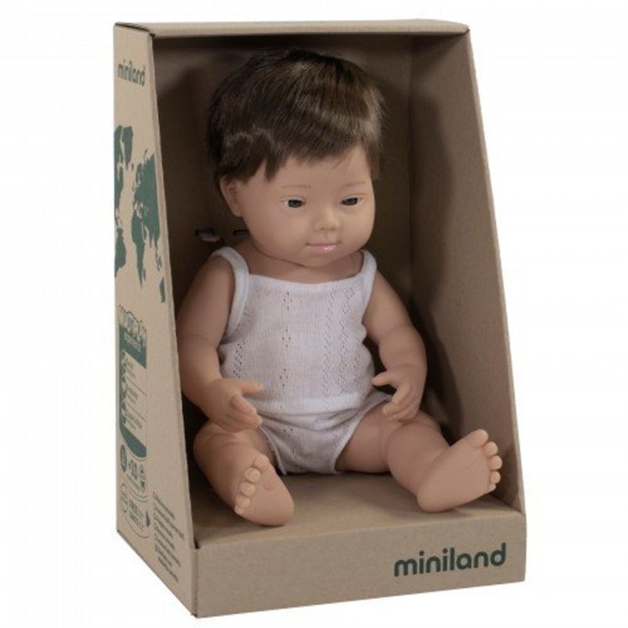 Toys Axis Toys | Miniland - Anatomically Correct Baby Doll - Caucasian Boy Down Syndrome 38Cm