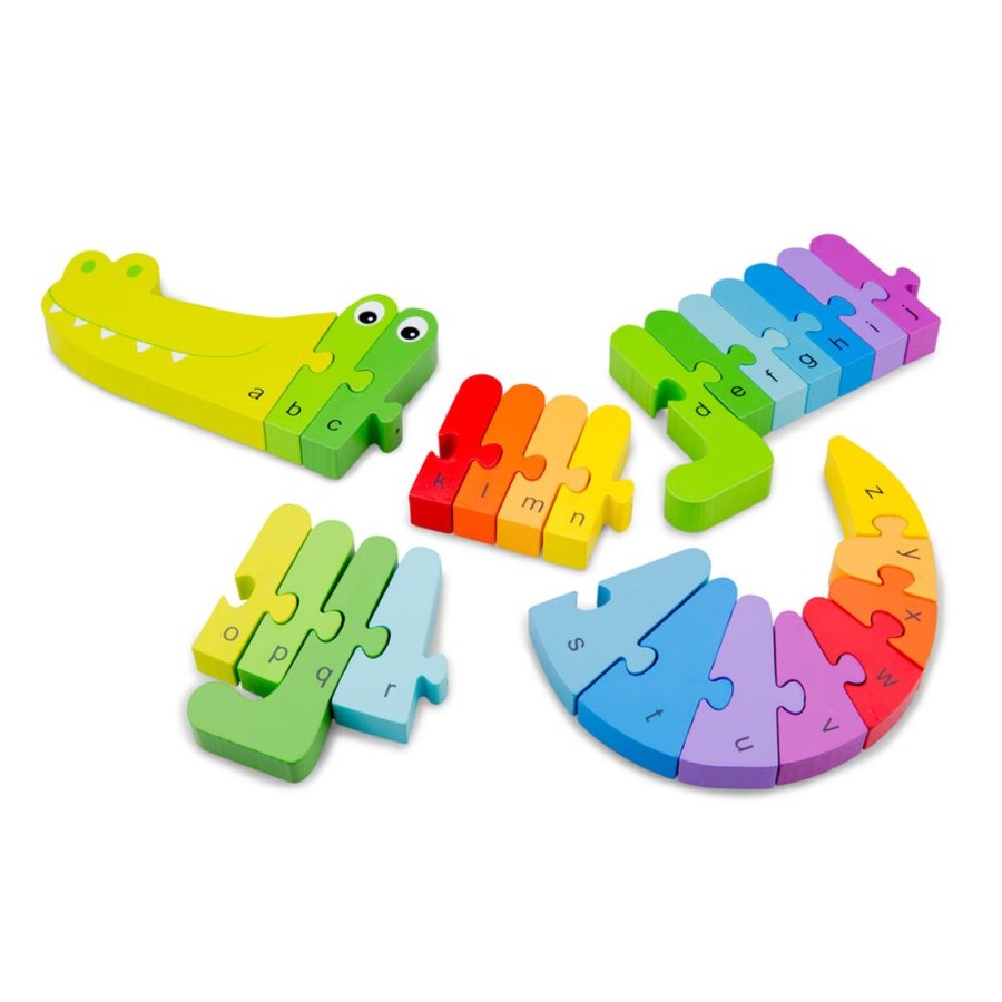 Toys Artiwood | New Classic Toys - Rainbow Crocodile Puzzle