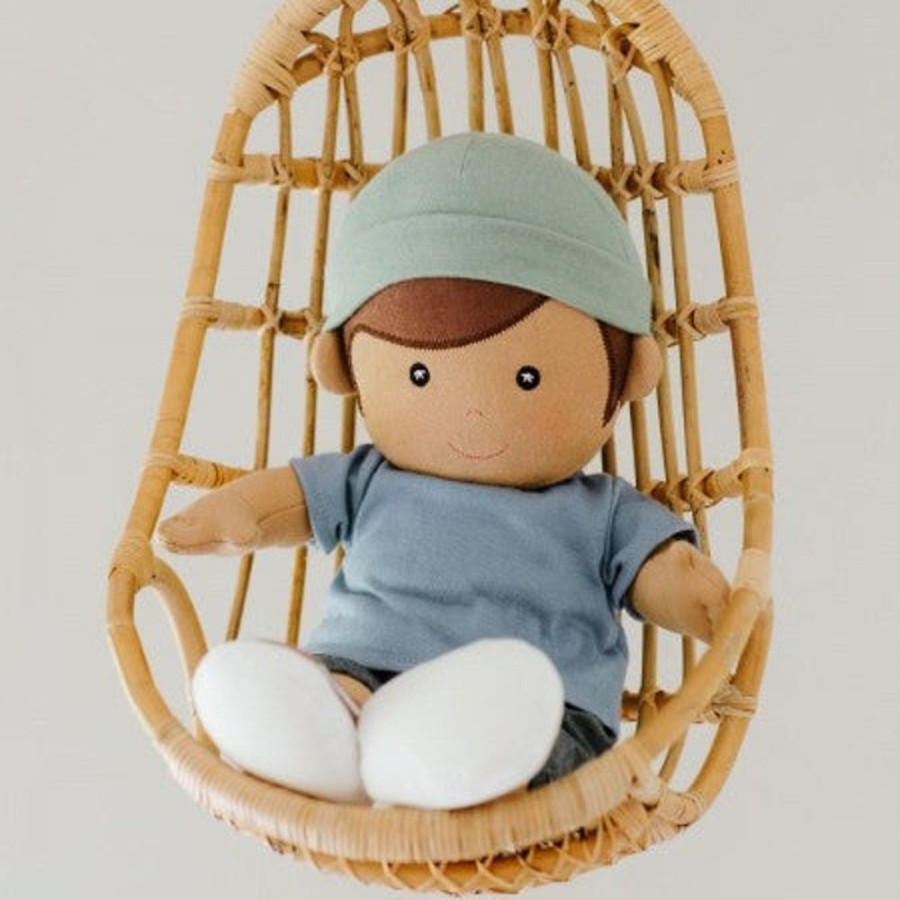 Toys Artiwood | Apple Park - 100% Organic Theo In Topaz Blue Doll