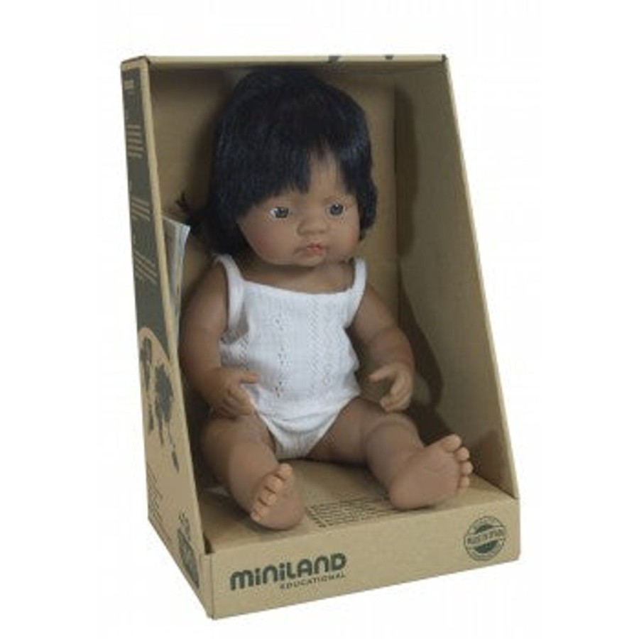 Toys Axis Toys | Miniland - Anatomically Correct Baby Doll - Latin American Girl 38Cm