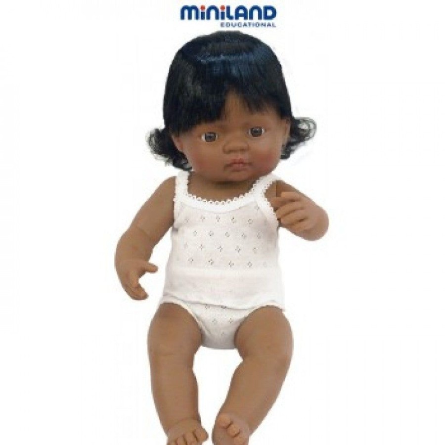 Toys Axis Toys | Miniland - Anatomically Correct Baby Doll - Latin American Girl 38Cm