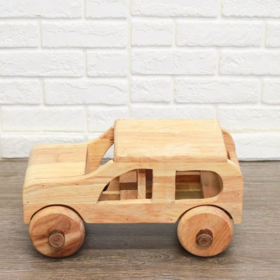 Toys QTOYS | Qtoys - Natural Wooden Car