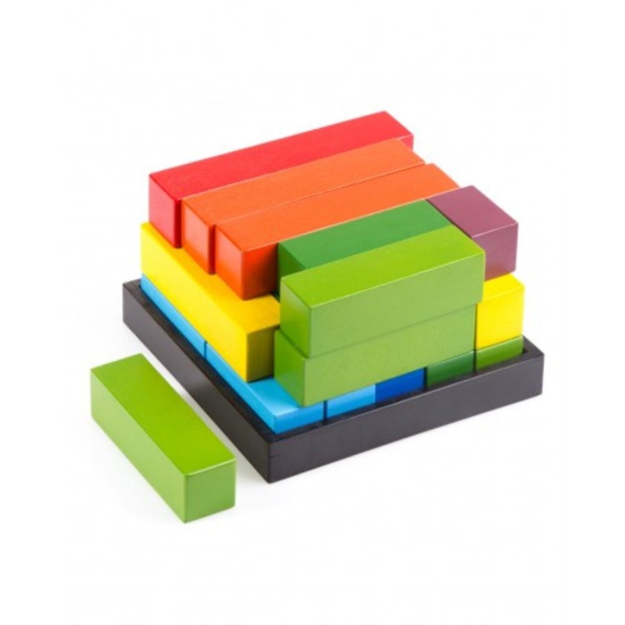 Toys QTOYS | Qtoys - Wooden Rainbow Engineering Blocks