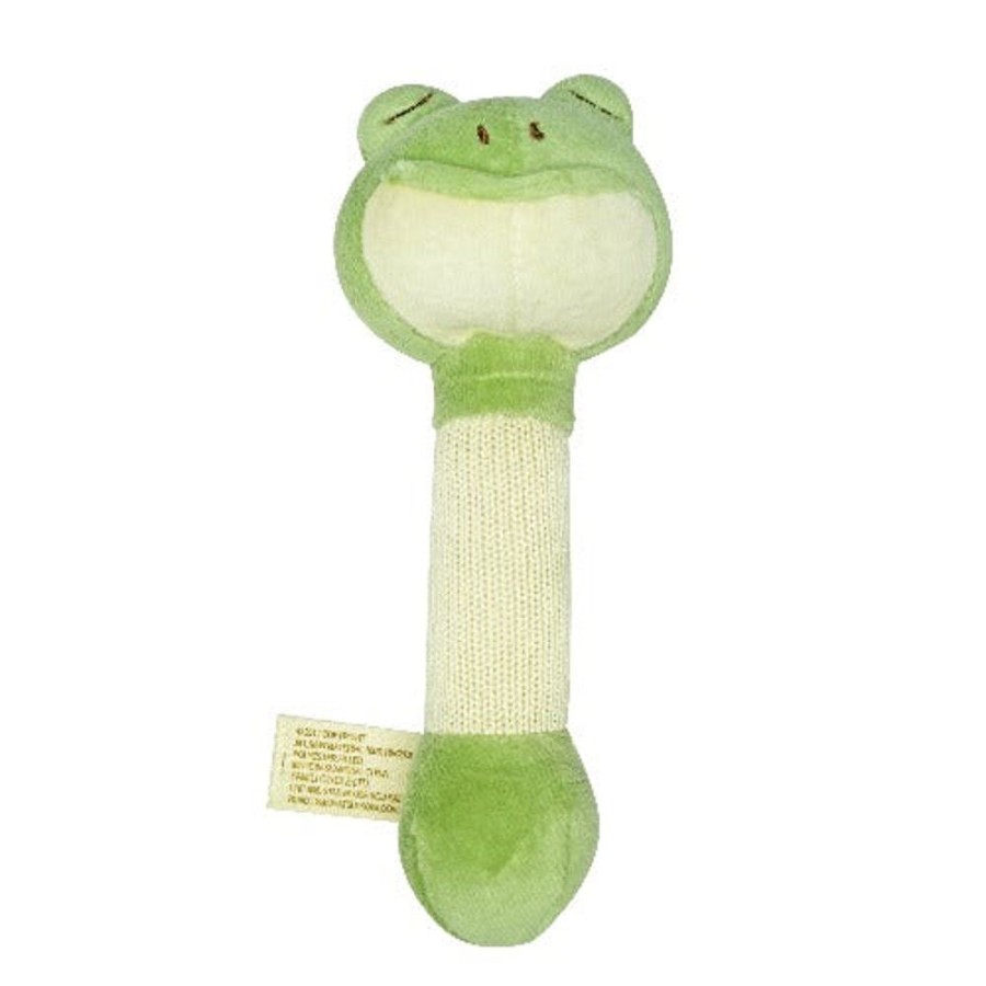 Toys The World of Good | Miyim - 100% Organic Cotton Stick Rattles - Frog