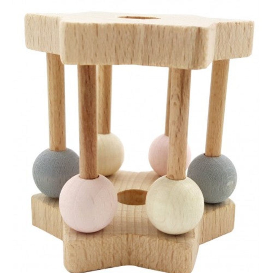 Toys Axis Toys | Hess Spielzeug - Rattle Star - Natural Pink