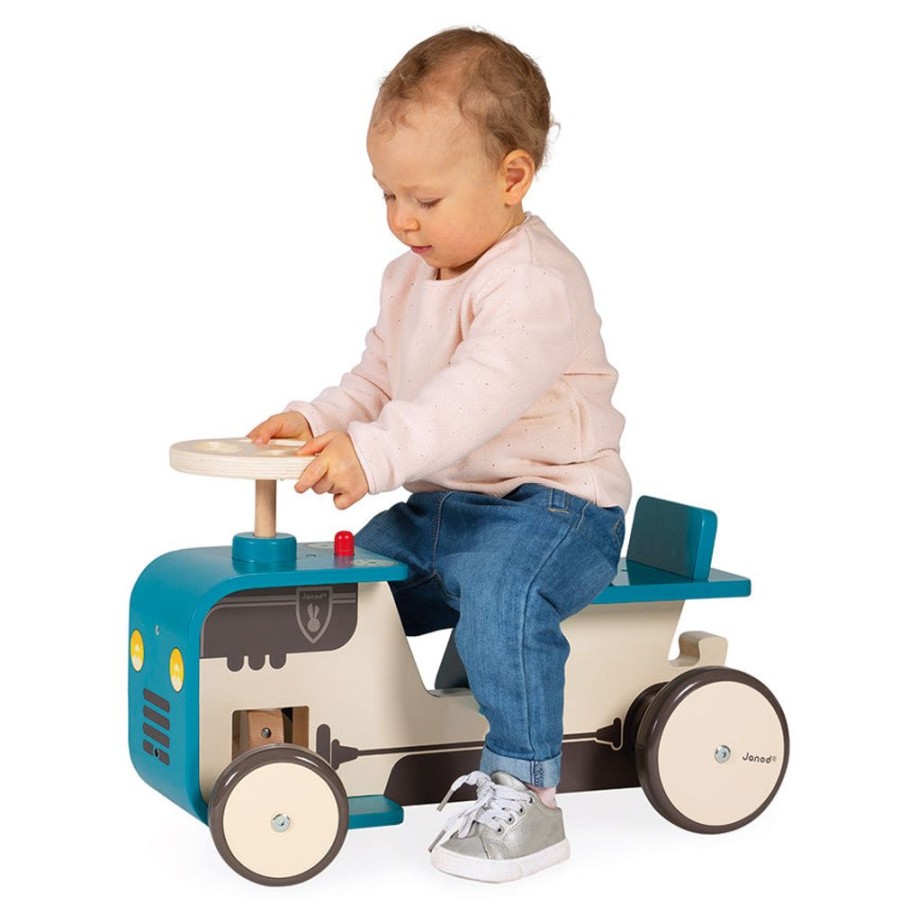 Toys Bright Wondes | Janod - Wooden Rideon Tractor Toy