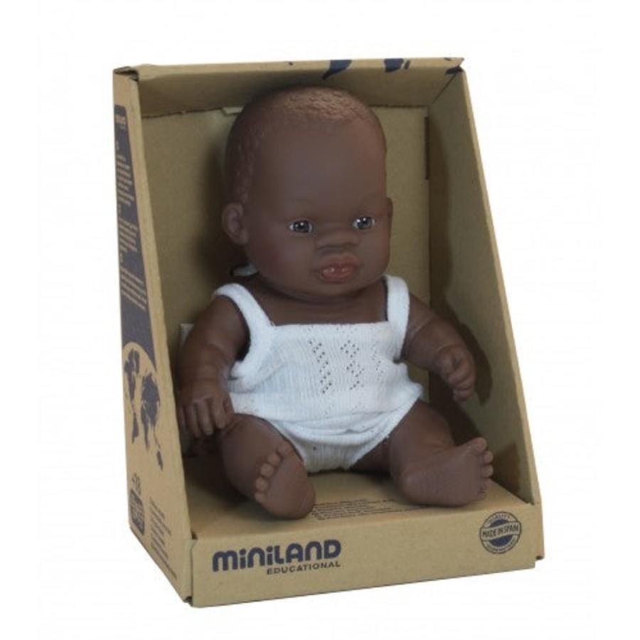 Toys Axis Toys | Miniland - Anatomically Correct Baby Doll - African Girl 21Cm