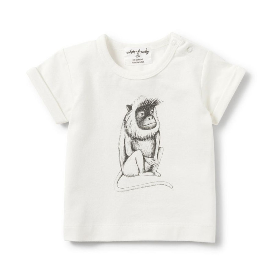 Wear Wilson and Frenchy SS18/19 | Wilson And Frenchy - Rolled Cuff Tee - Cheeky Monkey