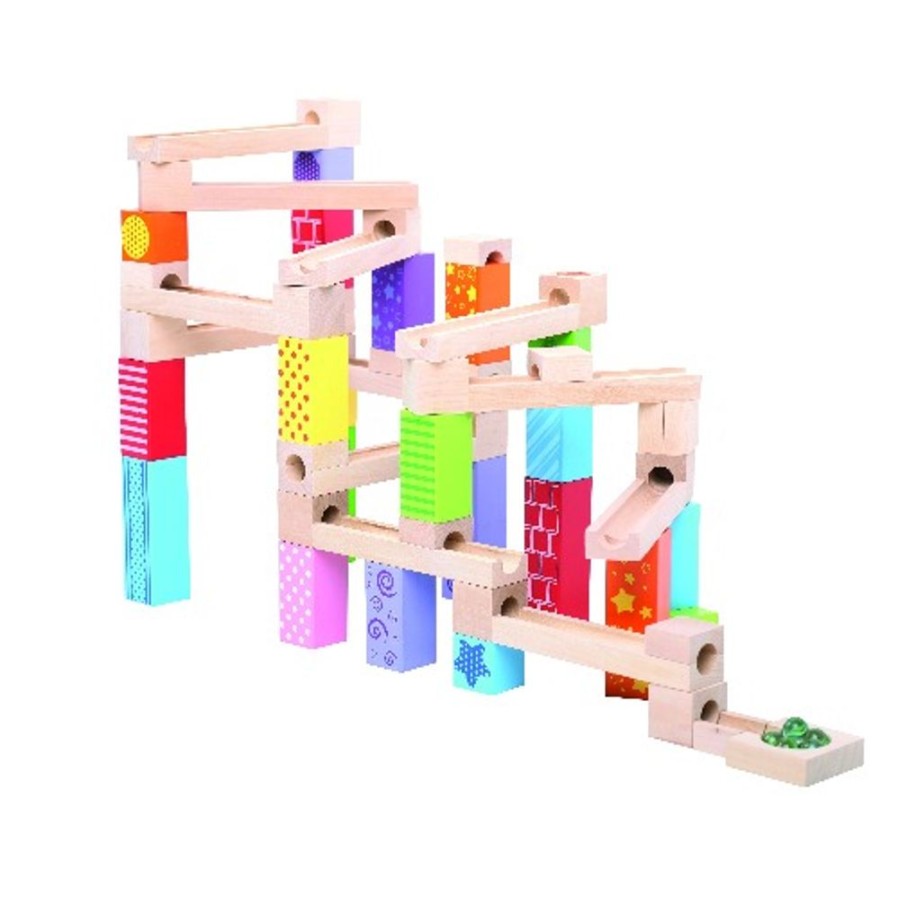 Toys Artiwood | Bigjigs - Rainbow Marble Run