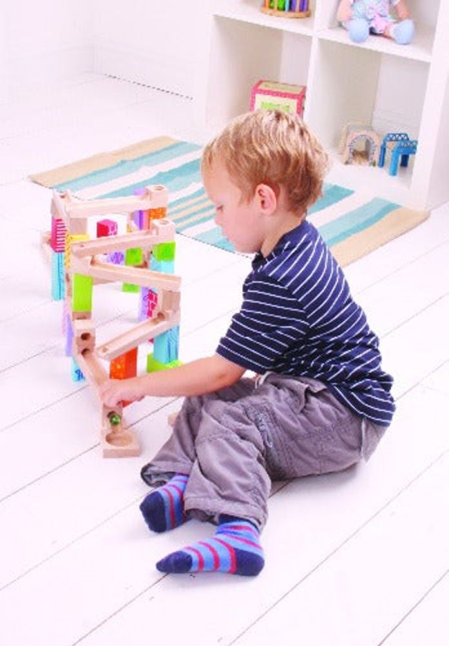 Toys Artiwood | Bigjigs - Rainbow Marble Run