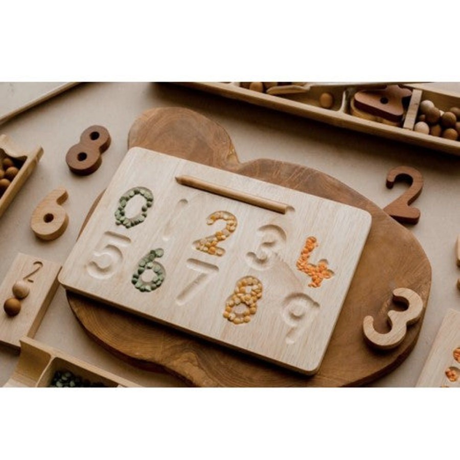 Toys QTOYS | Qtoys - Wooden Number Writing Board