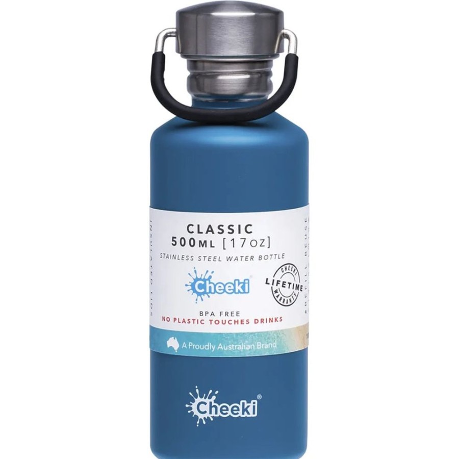 Feed Unique Health Products | Cheeki - Stainless Steel Bottle Topaz 500Ml