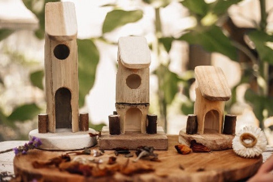 Toys QTOYS | Qtoys - Natural Bamboo Fairy House