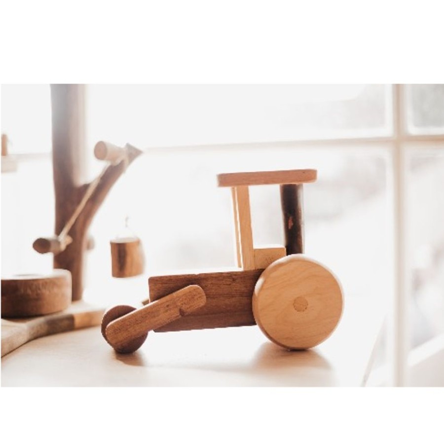 Toys QTOYS | Qtoys - Natural Timber Steam Roller