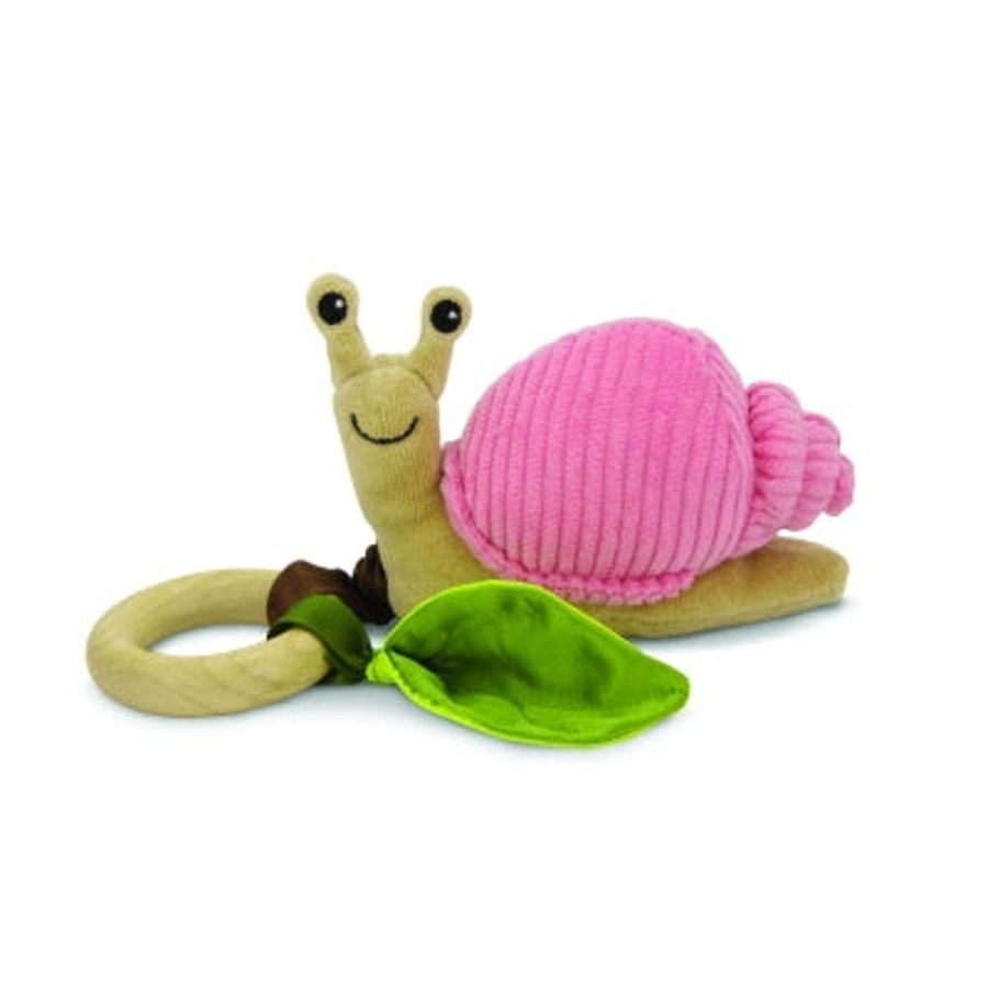 Toys Artiwood | Apple Park - Crawling Critter Teething Toy - Snail Pink Corduroy