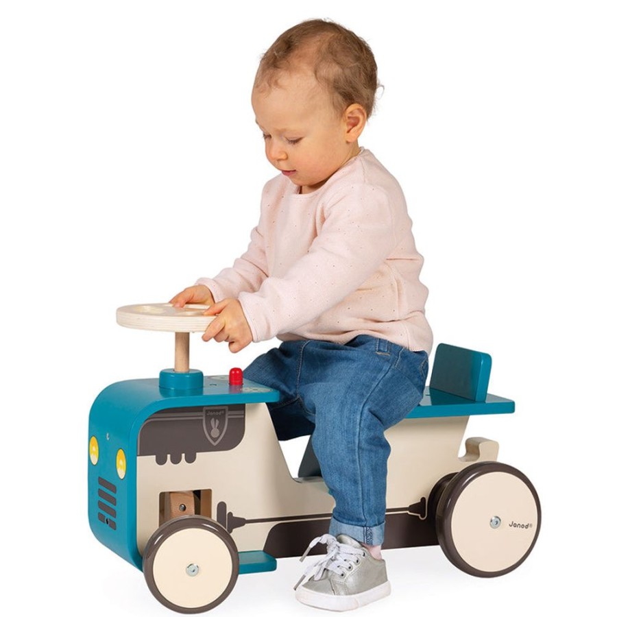 Toys Bright Wondes | Janod - Wooden Rideon Tractor Toy