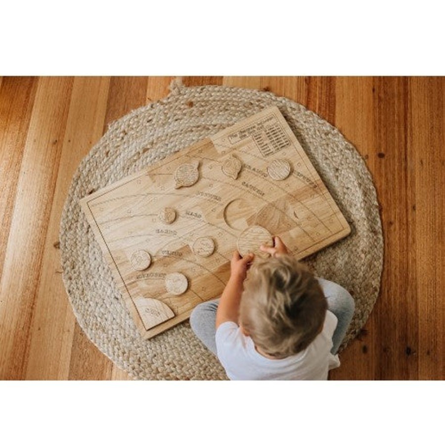 Toys QTOYS | Qtoys - Wooden Solar System Puzzle