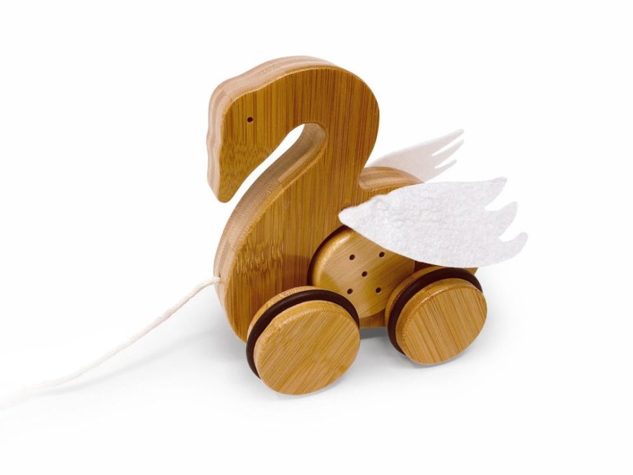 Toys Artiwood | Kinderfeet - Pull Toy Swan - Bamboo