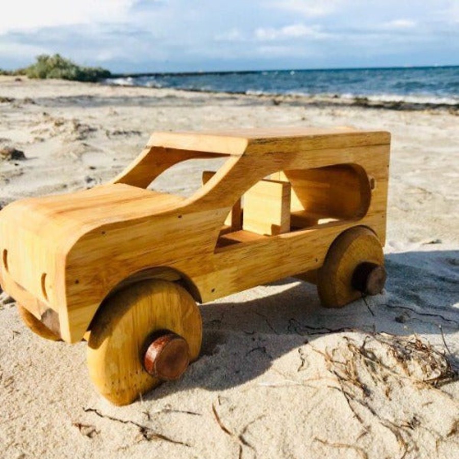 Toys QTOYS | Qtoys - Natural Wooden Car