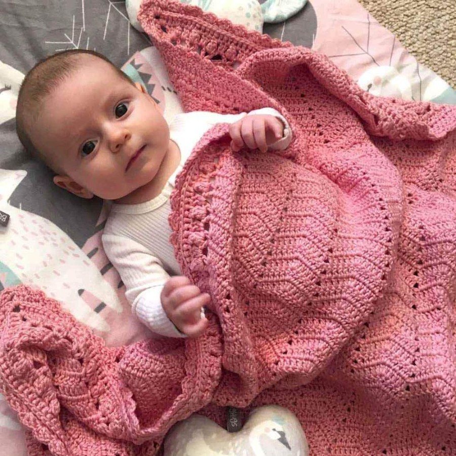 Sleep OB Designs | Ob Designs - Crochet Baby Blanket - Handmade Blush Pink